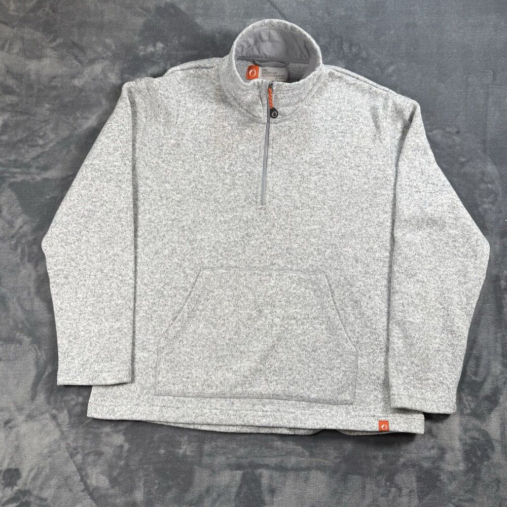 The American Outdoorsman Women's Half Zip Pullover Heather Gray Size L
